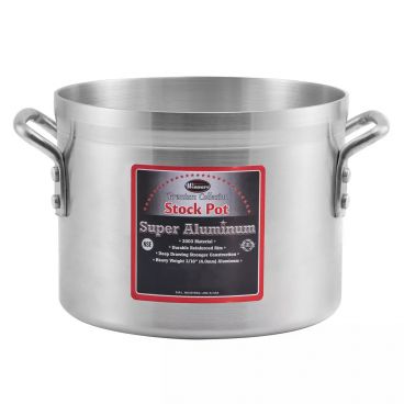 Winco AXAP-14 14 Qt. Standard Weight Aluminum Sauce Pot