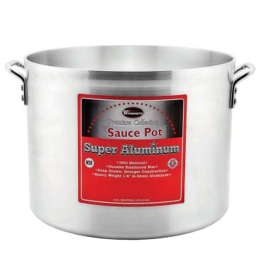 Winco AXHA-40 40 qt. Extra Heavyweight Aluminum Sauce Pot