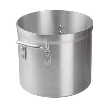 Winco AXS-12 12 Quart Aluminum Stock Pot with Reinforced Rim and Riveted Handles