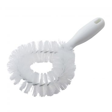 Winco BRV-10 9-1/4" White Vegetable Brush with Polyester Bristles