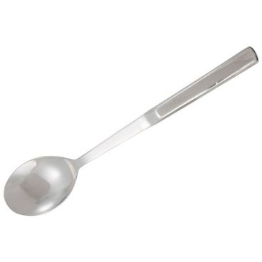 Winco BW-SS1 11 3/4" Hollow Stainless Steel Handle Solid Serving Spoon