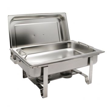 Winco C-2080B 8 qt. Get-A-Grip Oblong Chafer with Pan Handles