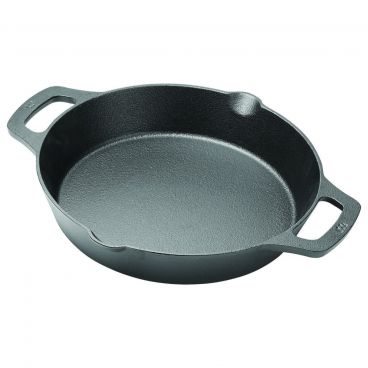 Winco CASD-10 FireIron 10 1/4" Round Cast Iron Pre-Seasoned Induction Skillet With Dual Handles