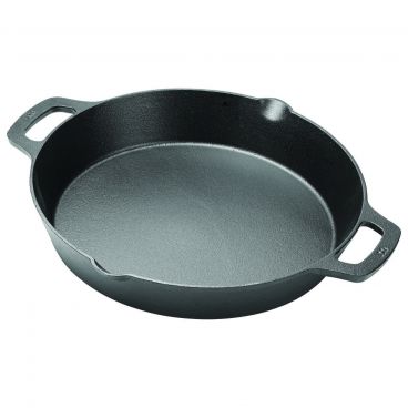 Winco CASD-12 FireIron 12" Round Cast Iron Pre-Seasoned Induction Skillet With Dual Handles