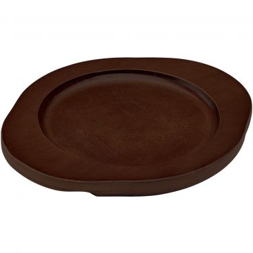 Winco CASM-6RUL Round 8 1/4" Wood Underliner With Dual Contoured Handles For CASM-6R FireIron Server
