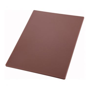Winco CBBN-1520 15" x 20" Brown Polyethylene Plastic Cutting Board