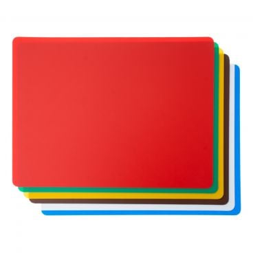 Winco CBF-1824 18" x 24" Plastic Color Coded Cutting Mat Assortment 6/Pack