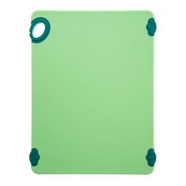 Winco CBK-1520GR 15” x 20” x 1/2" Green StatikBoard Co-Polymer Plastic Cutting Board with Hook
