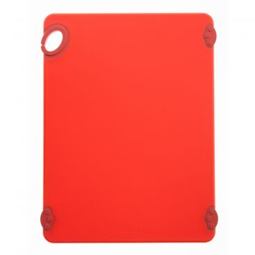 Winco CBK-1520RD 15” x 20” x 1/2" Red StatikBoard Co-Polymer Plastic Cutting Board with Hook