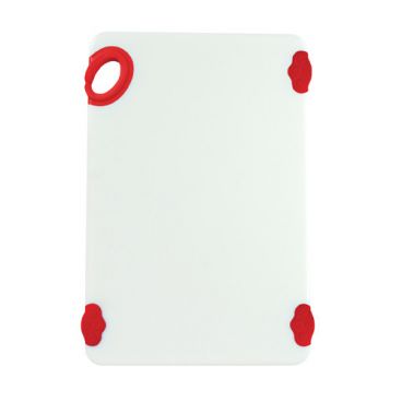 Winco CBN-1218RD 12" x 18" x 1/2" Red StatikBoard Co-Polymer Plastic Cutting Board with Hook