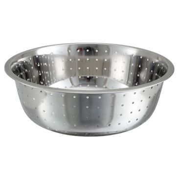 Winco CCOD-13L Stainless Steel Chinese Colander with 5 MM Holes
