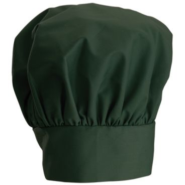 Winco CH-13GN Green 13 Inch High Signature Chef Poly/Cotton Professional Chef Hat With Wide Head Band And Adjustable Velcro Closure