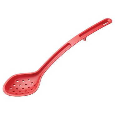 Winco CVPS-13R Red 13" Polycarbonate 1 1/2 oz. Perforated Serving Spoon