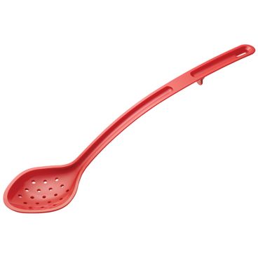 Winco CVPS-15R Red 15" Polycarbonate 1 1/2 oz. Perforated Serving Spoon