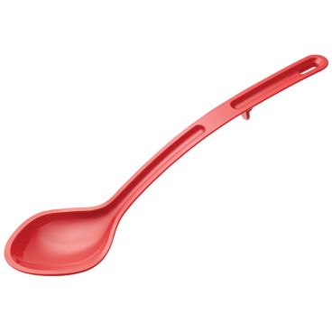 Winco CVSS-13R 13" Red Polycarbonate Solid 1 1/2 oz. Serving Spoon