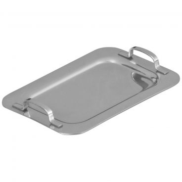Winco DDSH-101S 6 5/8" x 4 1/4" Stainless Steel Rectangular Mini Serving Platter with Handles
