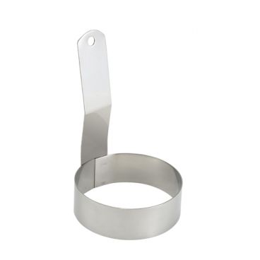 Winco EGR-3 3" Stainless Steel Egg Ring with Handle