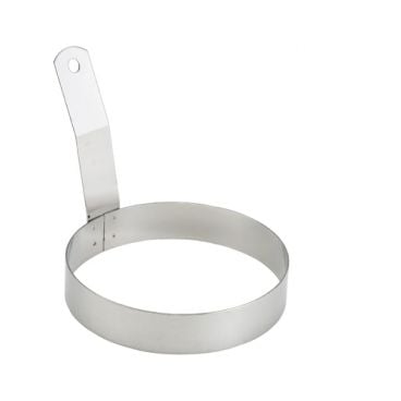 Winco EGR-5 5" Stainless Steel Egg Ring with Handle