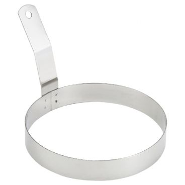 Winco EGR-6 6" Stainless Steel Egg Ring with Handle