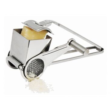 Winco GRTS-1 Stainless Steel Manual Rotary Cheese Grater with Drum