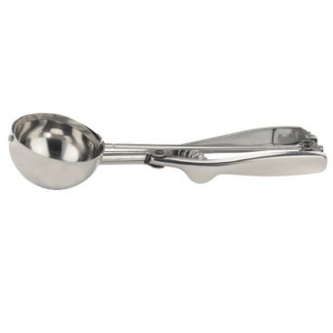 Winco ISS-12 #12 Round Squeeze Handle Disher Portion Scoop - 3.25 oz.