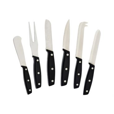 Winco KCS-6 6-Piece Cheese Knife Set with POM Handles