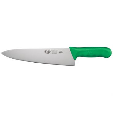 Winco KWP-100G Stäl 10" Chef's Knife with Green Handle