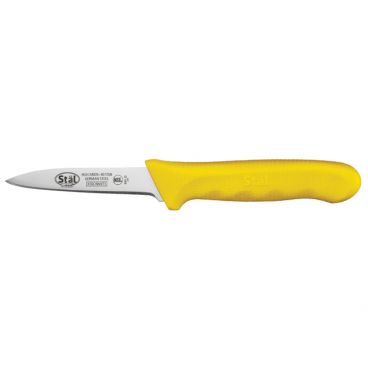 Winco KWP-30Y Stäl 3-1/4" Paring Knife with Yellow Polypropylene Handle, 2-Pack