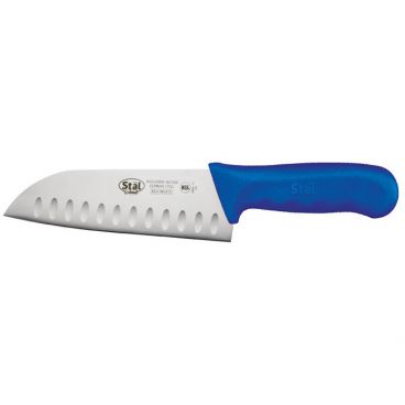 Winco KWP-70U Stäl 7" Santoku Knife with Blue Handle