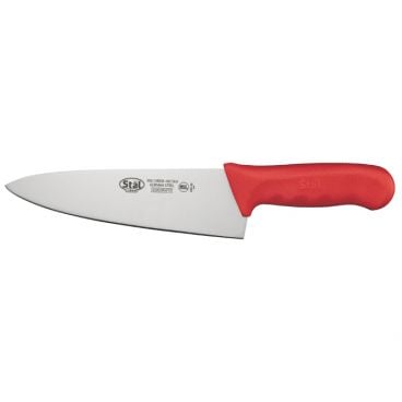 Winco KWP-80R 8" Stäl Chef's Knife with Red Handle