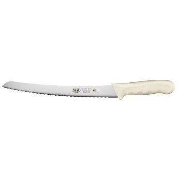 Winco KWP-91 Stäl 9-1/2" Curved White Serrated Bread Knife
