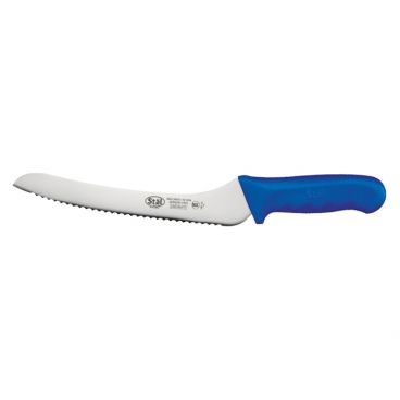 Winco KWP-92U 9" Offset Bread Knife with Blue Handle