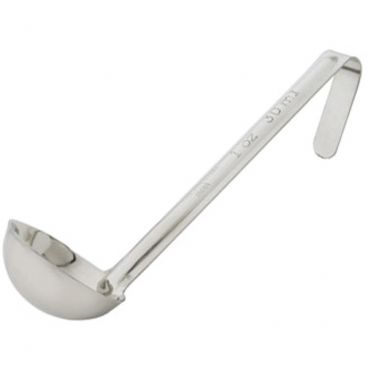 Winco LDI-10SH Short Handle 1 oz One-Piece Stainless Steel LDI Series Serving Ladle With 6" Long Handle