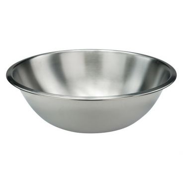 Winco MXHV-400 4 Qt. Heavyweight Stainless Steel Mixing Bowl