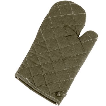 Winco OMF-13 13" Flame-Resistant Green Cotton Oven Mitt