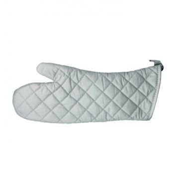 Winco OMS-17 Silver 17" Silicone Coated Oven Mitt with Cotton Interior