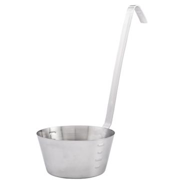 Winco SHHD-1 1 Qt. Stainless Steel Hooked Handle Dipper