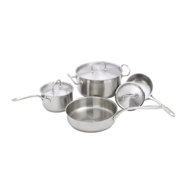 Winco SPC-7H Deluxe 7 Piece Stainless Steel Cookware Set