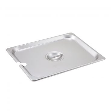 Winco SPCH 1/2 Size Slotted Stainless Steel Steam Table Pan / Hotel Pan Cover