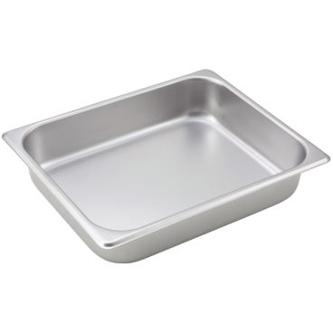 Winco SPH2 1/2 Size Standard Weight Anti-Jam Stainless Steel Steam Table / Hotel Pan - 2 1/2" Deep