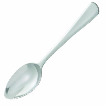 Winco SRS-6 Windsor 6 1/4" Extra Heavy Stainless Steel Grapefruit Spoon with Serrated Edge