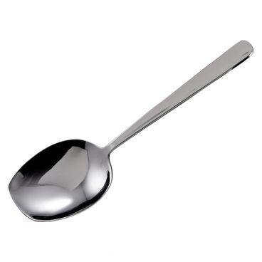 Winco SRS-8 Windsor 8 1/4" Extra Heavy Stainless Steel Solid Serving Spoon