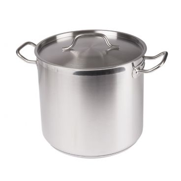 Winco SST-16 Stainless Steel 16 Quart Premium Induction Ready Stock Pot with Cover