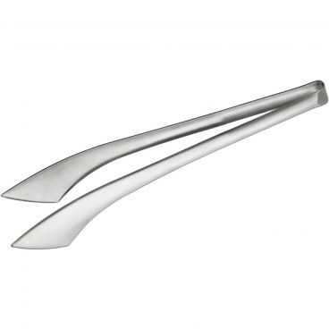 Winco STH-13 Long 13 1/2" Satin Finish 18/8 Stainless Steel Utility Serving Tongs