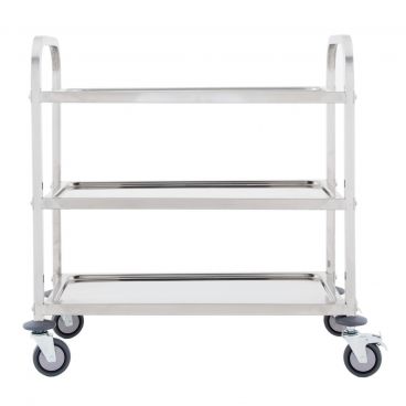 Winco SUC-40 Stainless Steel 33" x 17" x 35" Three Tier Utility Cart