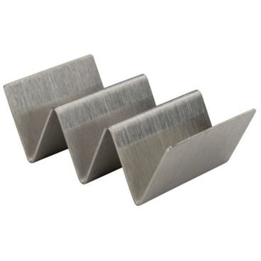 Winco TCHS-23MN Stainless Steel 2-3 Slot 3 1/2" Wide Mini Taco Holder With Brushed Finish