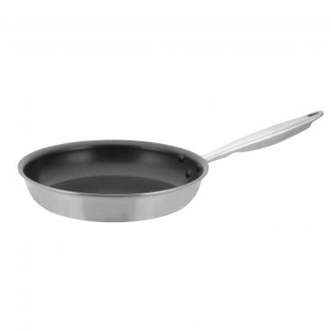 Winco TGFP-10NS Stainless Steel 10-5/8" Tri-Ply Induction Ready Non-Stick Fry Pan - Excalibur Finish