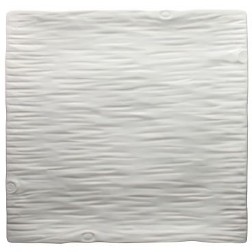 Winco WDP002-206 Dalmata 12" Creamy White Square Porcelain Platter