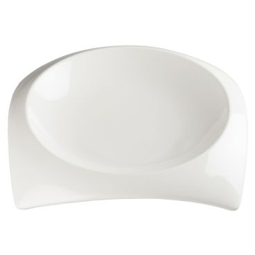 Winco WDP005-103 Carzola 22 oz. Porcelain Circular Well Square Bowl