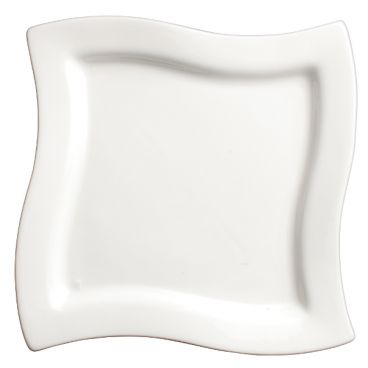 Winco WDP011-102 Cramont White 7 1/2" Porcelain Square Dinner Plate